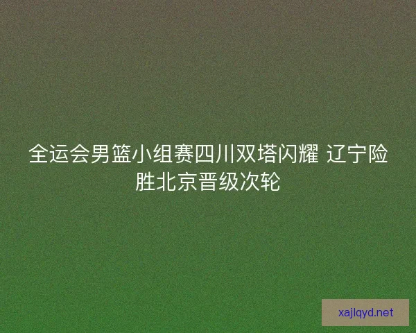 全运会男篮小组赛四川双塔闪耀 辽宁险胜北京晋级次轮